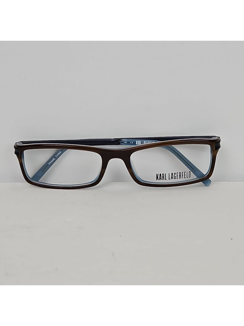 Karl Lagerfeld KL737 100 Eyeglasses Frames Brown Blue Rectangle 53-17-135